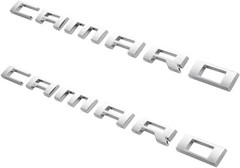 Generic Camaro 2Pcs Silver Badge Emblem – Set of 2 Replacement Silver Chrome