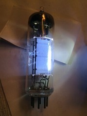 (2) Tube E90CC Telefunken Akin to E80CC E92CC 6211 Duo Triode Long Box-Plate
