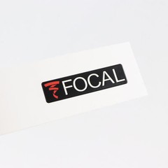 Focal Sound waterproof logo badge Sticker Decal 43mm(1.7&Prime;)X11mm(0.43&Prime;)
