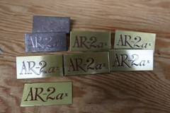 ACOUSTIC RESEARCH AR2x SPEAKER GRILL BADGE NAMEPLATE LOGO ORIGINAL