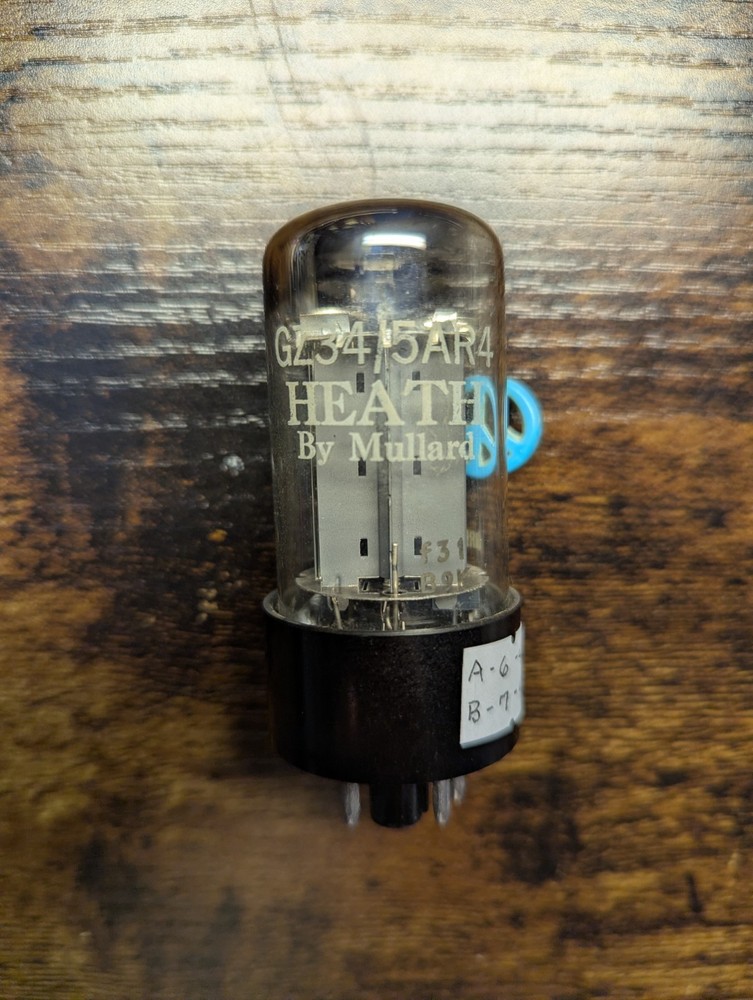 Mullard – Heath 5AR4 GZ34, fat bas, f31, Great Britain Rectifier