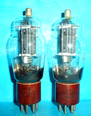 2 RCA JAN CRC 1625 VT-136 Tubes Dual D Getters Snubbers Support Rods Tested