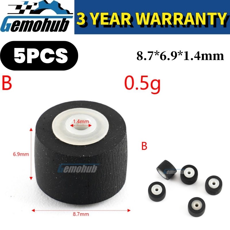 NEW 8.7*6.9*1.4mm Tape Recorder Pinch Roller Wheel Rubber Pressure Belt Pulleys