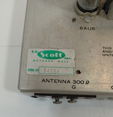 H.H. Scott Type 314 Wideband FM Stereomaster Tuner – As Is