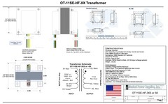 Pair of OT11SE-HF-3K5UL SE HiFi Output Xfmr 3K5 x 4/8Ohm 40%UL 60mADC