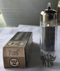 Westinghouse 7189 /6BQ5 / EL84 Vacuum Tube. USA. Tests Strong. See Pic.