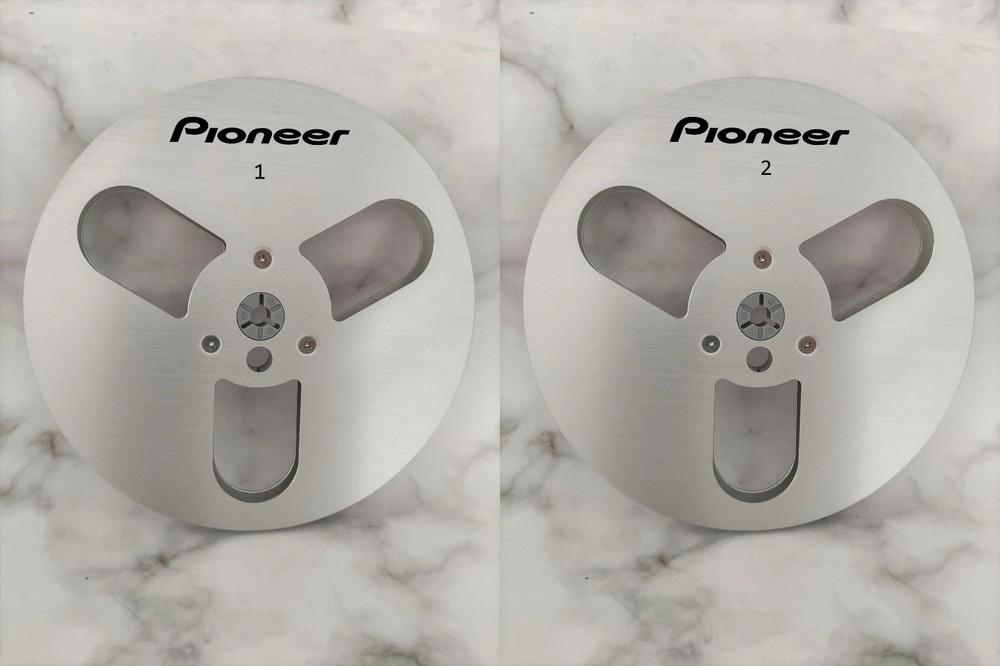 New One Pair Pioneer silvery 7 » Tape Reel Light Metal Aluminum Take Up Reel
