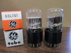 2 NEW GE 6SL7GT Vacuum Tubes Matching Codes IOB NF