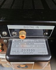 Sony DTC-1000ES DAT Digital Audio Tape Deck Recorder Player Vintage Black As-Is