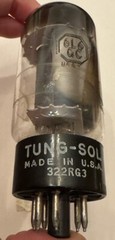 NOS 6L6GC triple Getter Black Plate power Audio Tube 322RG3 Tungsol Original