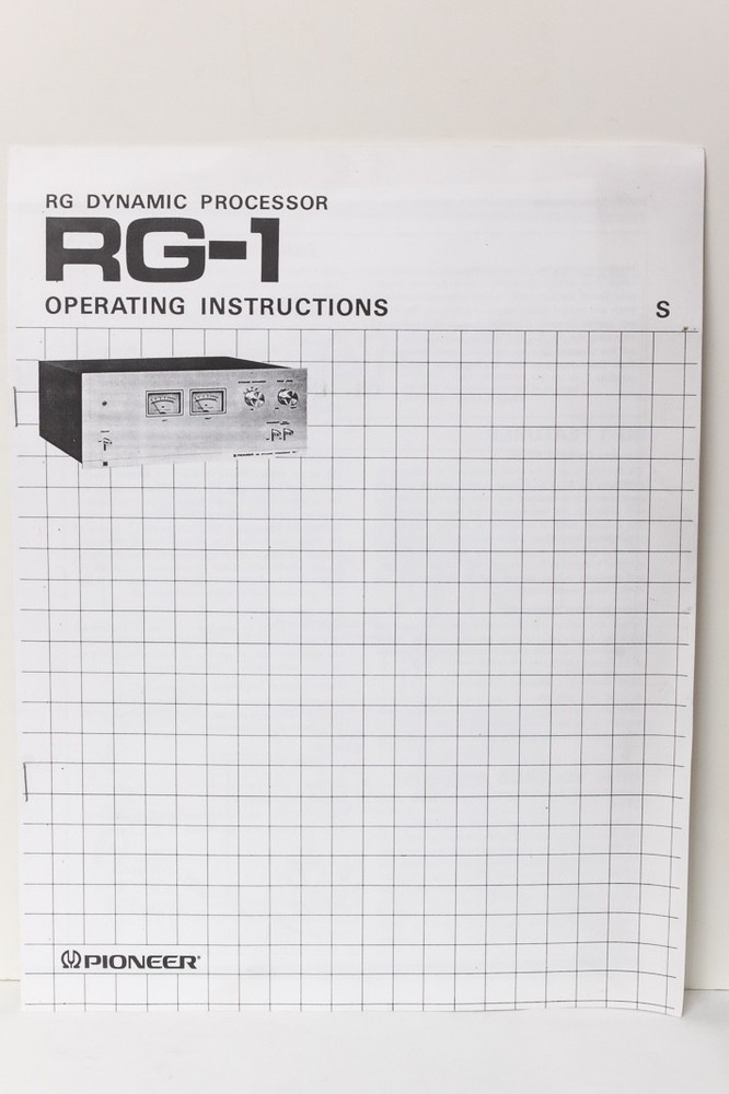Pioneer RG-1 Dynamic Processor Owner and Schematic