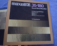 Lot of 2 Maxell UD 35-180 Sound Recording Tapes 3600 10.5 BLANK Reel to Reel