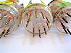 4 12AX7/ECC83 VACUUM TUBES GRAY PLATE O GETTER MATCHED DATE GERMANY TV-7 TESTED