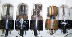 Lot of (20) 6X5GT tubes,radio,amp,full-wave rectifier,6X5,1274,RCA,GE,Sylvania,+