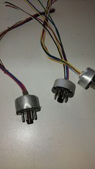 3pcs Vintage 8-pin Octal Male Plug Metal lenght 1,5ft Wires Female forTubes