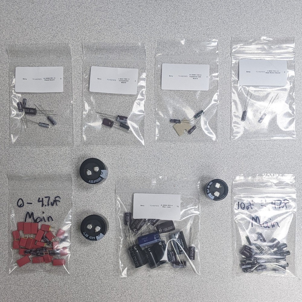 Sony TC-K870ES Cassette Deck Ultimate Restoration kit repair rebuild capacitor