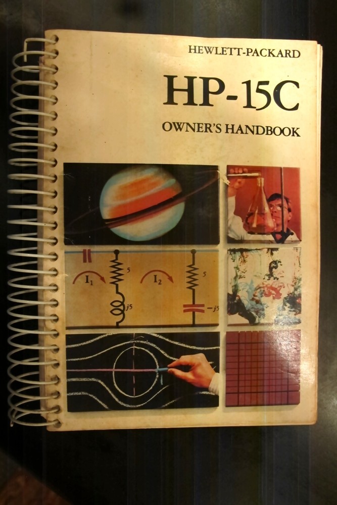 Hewlett-Packard HP-15C calculator Owner&rsquo;s Handbook (aka Manual) — original