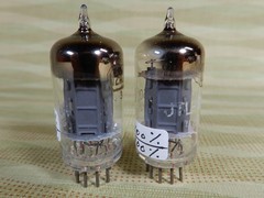 Tung-Sol Long Gray Plate JTL 12AX7 Vacuum Tubes (2) Tested Matched 100/100% Both