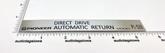 Pioneer PL-518 Direct Drive Auto Return Badge Logo Label Custom Made Aluminum
