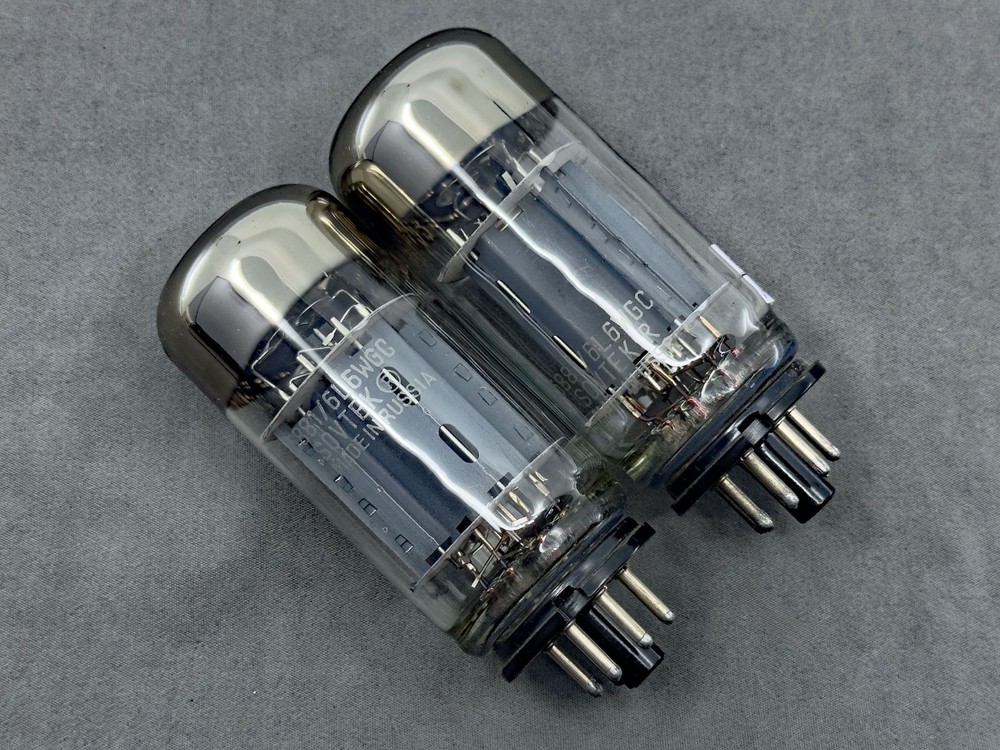 Matched Pair Sovtek 5881 6L6WGC Power Tubes Dual Cup Getters Tests Strong