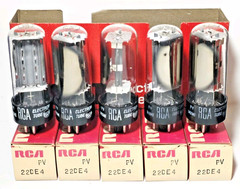 5 Date Matching RCA 22DE4 Vacuum Tubes Tested NOS ON TV 7 For Cayin HA-300MK2