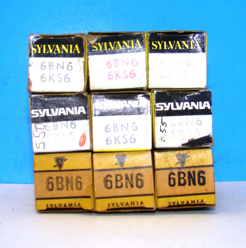 6BN6 6KS6 NOS lot 9 radio audio amplifier vintage electron vacuum tubes valves