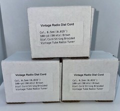 Dial Cord Radio 0.5mm (0.019¨) Brown Vintage 100 Yds. (90 Mts) For Radio Tuner