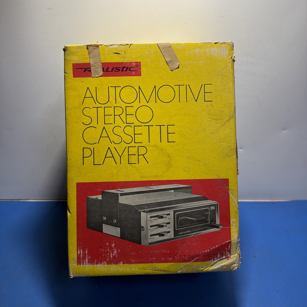 Realistic 12-1822 Automotive Stereo Cassette Player Open Box Vintage RadioShack