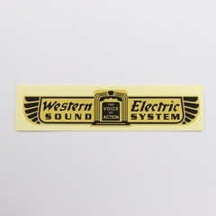 WESTERN ELECTRIC SOUND SYSTEM logo badge STICKER DECAL waterproof PVC 111mmX24mm