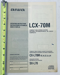 AIWA LCX-70M Owner&rsquo;s Instruction Manual Operating Compact Disc Stereo