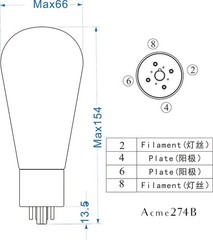 1pc PSVANE Acme Series 274B NEW Design Best Vacuum Tube 274 5Z3P 5AR4 5U4G