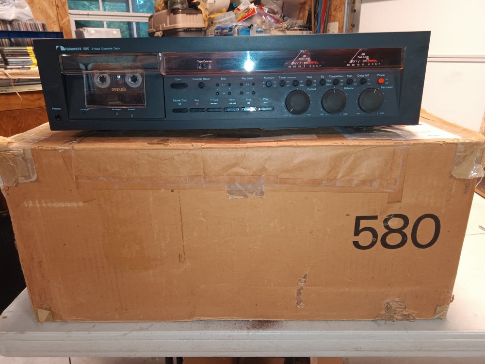 Nakamichi 580 2-Head Discrete Cassette Deck Vintage Audio FOR PARTS REPAIR