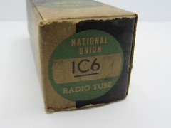Vintage NATIONAL UNION IC6 Vacuum Tube Never Opened New Old Stock #TU-21