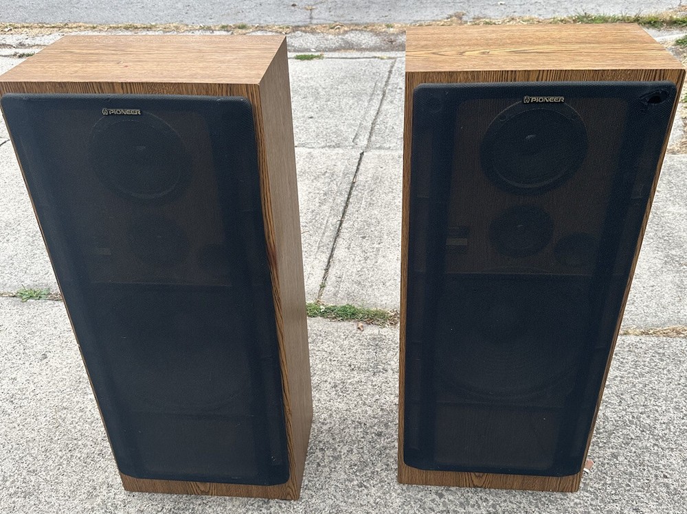 Vintage Pioneer 150W 3-Way Speaker system CS-K535 150W Japan & USA 36&Prime; WORKING!