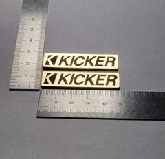 Kicker Speaker Badge Logo Emblem 2&Prime; Brushed Gold Pair Custom Made