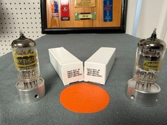 Pair of Raytheon Japan 12AU7 Tubes 90% + Percent – Amplitrex Verified – Mullard
