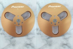One Pair Pioneer silvery 7 » Tape Reel Light Metal Aluminum Take Up Reel