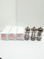 Lot of 3 RCA Tung-Sol Sylvania 12AV7 Tested Strong VACUUM TUBE O-Getter