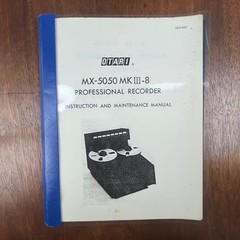 VINTAGE OTARI MX-5050 MK III-8 INSTRUCTION & MAINTENANCE MANUAL