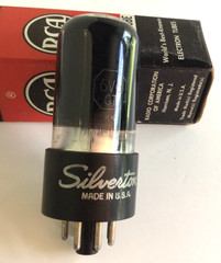 Silvertone 6V6GT Tube Smoked Glass USA Tested Good w/ Box Fender Princeton Amp