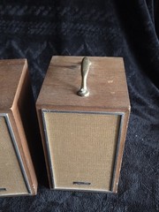 VTG 1970s Realistic Solo-103 Bookshelf Speakers Walnut Wood Case MCM WORKING