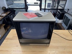 1983 Vintage MITSUBISHI TV Receiver 19&Prime; Model cs-1960r Diamond Working /Remote!