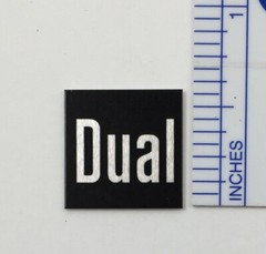 Dual Turntable Badge Logo For Dust Cover Metal Custom Made