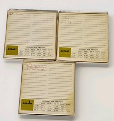 LOT 12 REEL TO REEL 5&Prime; TAPES PLASTIC REELS TO REEL SCOTCH MAGNETIC ~ 1/4 X 600