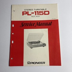 Pioneer PL-115D Turntable Service Manual 1976 Original Rare