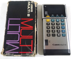 Vintage CANON Palmtronic MD-8 Multi 8 Handheld Calculator w/ Original Box
