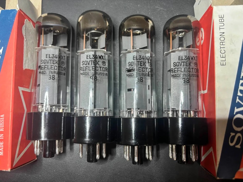 Sovtek EL34WXT Matched Quad Vintage Vacuum Tubes Tested 2026 NOS Quality