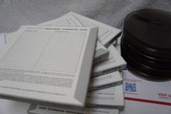 7 AMPEX 631 PLASTIC EMPTY TAKE-UP REEL & BOX 7 INCH for 4-track 3.75 ips 7.5 ips