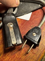 5-6&prime; Original Power Cord Reel to Reel 2 Prong 2 Wire See pics from Uher OEM