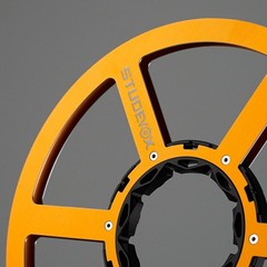 Studevox 10.5&Prime; Edge Polished Orange Aluminium Tape Reel For Reel Tape Recorders